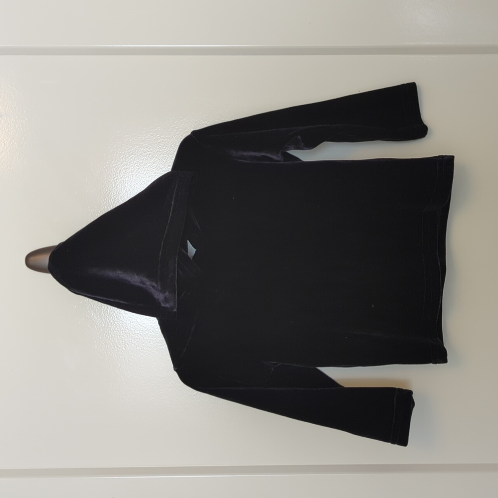 Cachcach velvet black hoodie soft & warm Sz 2T